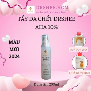 Tẩy tế bào chết Drshee tẩy da chết vật lý  Dr.Shee Peeling gel AHA 10% 200ml mờ thâm mụn dạng gel