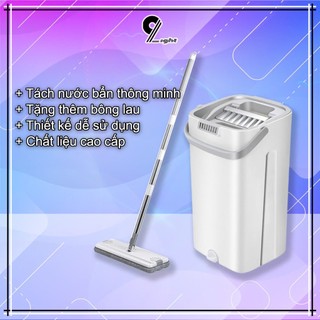 Cây Lau Nhà Tự Vắt Thông Minh 9Light Chổi Lau Nhà tách nước bẩn xoay 360 độ Cao Cấp Tặng Kèm Bông Lau cnl01
