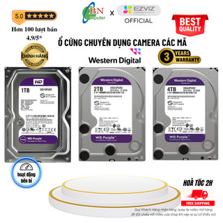 Ổ Cứng Western Purple 1TB/2TB/4TB dòng chuyên dụng cho camera chính hãng