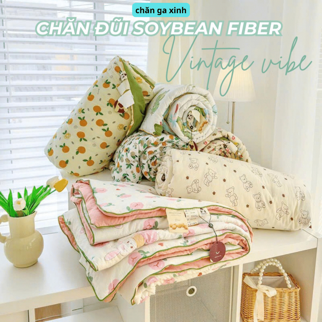 Chăn hè trần bông 3 lớp COTTON POLY  (Được chọn mẫu)