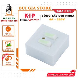 Công tắc đôi Vinakip 6A gắn bảng điện, lắp mạch đồ chơi [CT62]