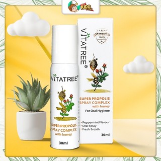 Xịt họng kháng khuân keo ong Vitatree 30ml của Úc