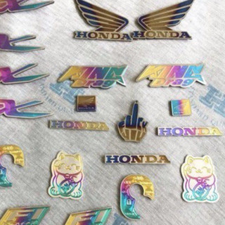 Ốp Ổ Khóa, Team Honda, Mèo Thần Tài Logo Titan Trang Trí Xe Cực Hót.