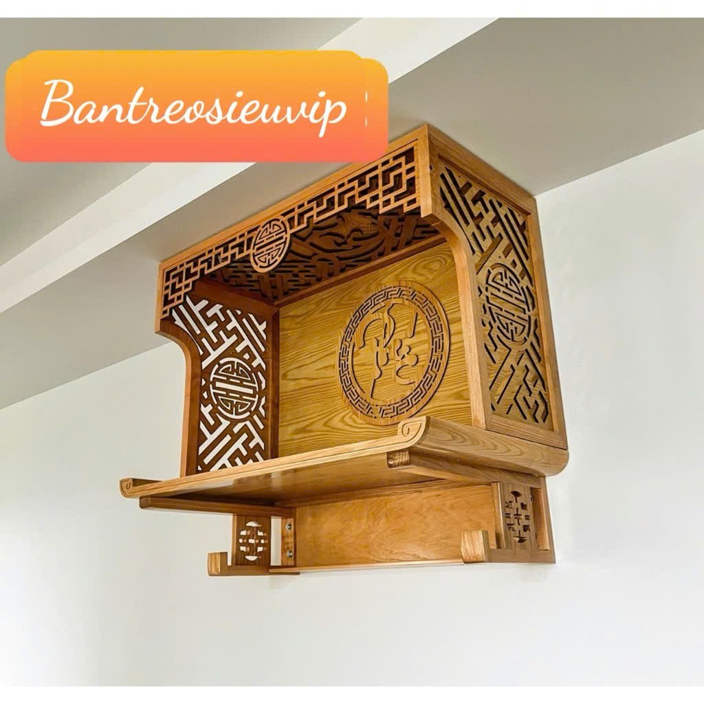 bàn thờ 41x61cm gỗ sồi full bộ