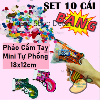 Set 10 Pháo Hoa Kim Tuyến Mini Cầm Tay Bơm Hơi Tự Phồng Hình Súng Tạo Bất Ngờ Chúc Mừng Ngày Sinh Nhật Lễ Tốt Nghiệp