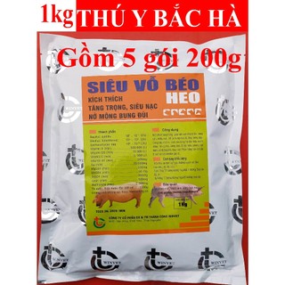 1 kg VỖ BÉO HEO, LỢN, CHÓ KÍCH THÍCH TĂNG TRỌNG, GIÚP VẬT NUÔI LỚN NHANH, NẶNG CÂN, NHIỀU LẠC, NỞ ỨC BUNG ĐÙI