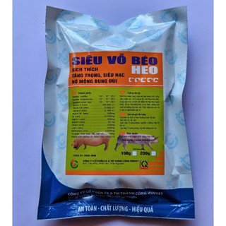SIÊU VỖ BÉO HEO, LỢN, CHÓ, MÈO 1 gói 200g