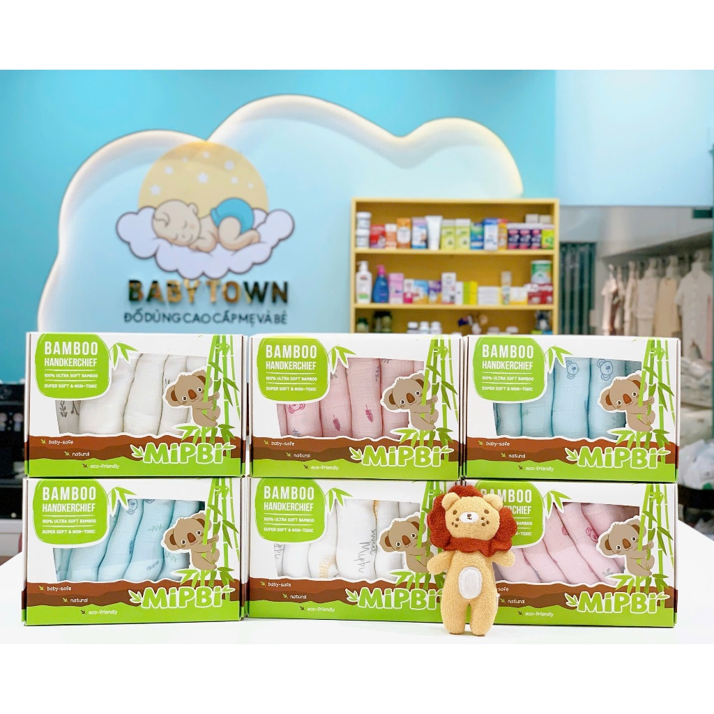 KHĂN SỮA MIPBI/Bamboo/Pypy Hàn 3 LỚP 100% SỢI TRE SIÊU MỀM