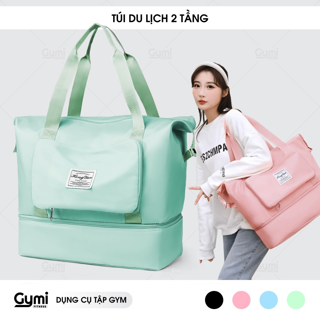 Túi Du Lịch 2 Tầng Gấp Gọn Đa Năng - Túi Xách, Nam Nữ Cỡ Lớn Gắn Vali Cao Cấp