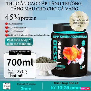 CÁM BESSN: Cá cảnh, cá vàng cám chìm độ đạm >= 42% giúp cá lớn nhanh, tăng màu phát triển khuơng xươn