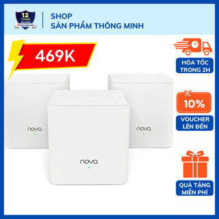 Bộ phát Wifi Router Mesh không dây Tenda Nova MW3 băng tần kép - AC1200 - 60 thiết bị - wifi mesh