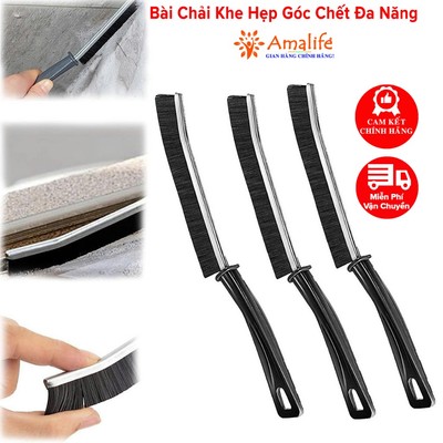 Bộ 3 Bàn Chải Vệ Sinh Khe Hở Góc Chết Đa Năng Cọ Vệ Sinh Khe Nhà Tắm Khe Cửa Nhà Bếp Nhỏ Gọn Tiện Lợi Chính Hãng Amalife