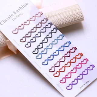 Set 12 , set 10 kẹp tóc trái tim sắc màu