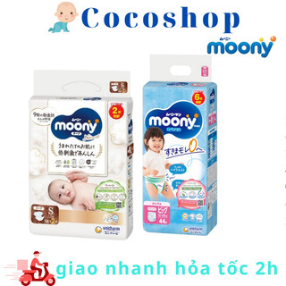 [HCM] Tã Bỉm MOONY NATURAL dán/ quần size NB62/ S58/ M46/ L36/ XL32