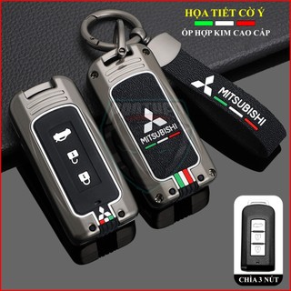 Ốp Chìa Khóa Xe Mitsubishi Xpander, Outlander, Attrage, Pajero, Triton Hợp Kim Cao Cấp Mẫu Dây Khóa