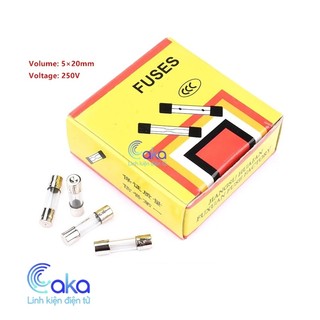 Hộp 100c Cầu chì kính 5x20mm chuyên dụng