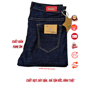 Quần jean nữ lưng cao xanh xước 03
