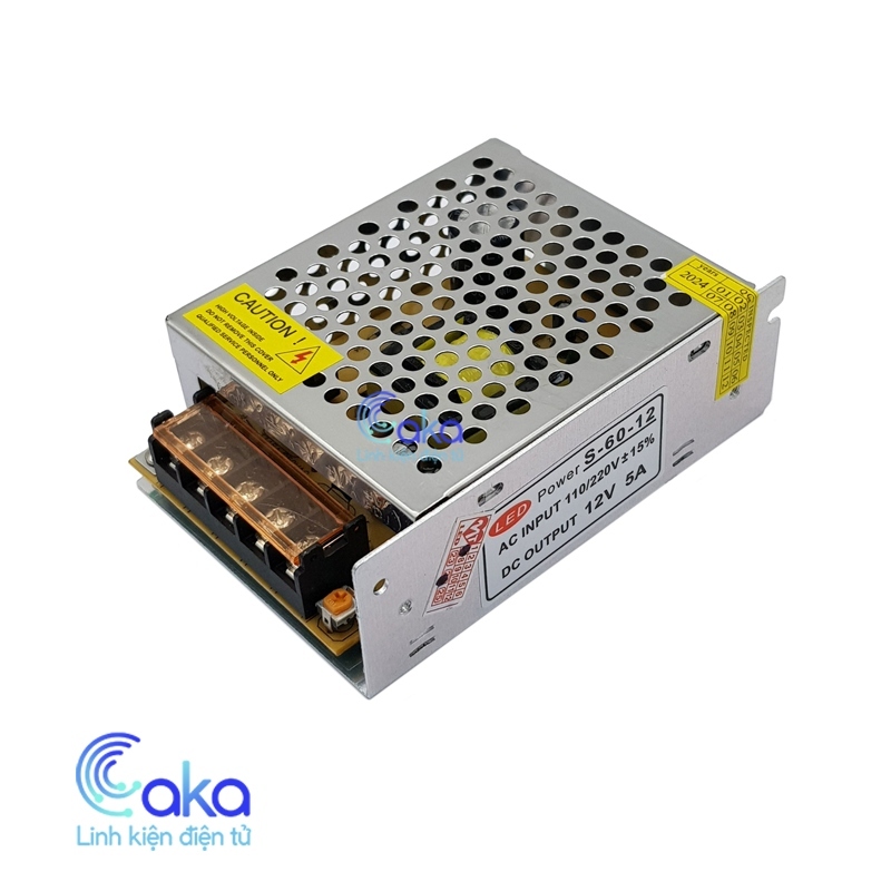 Bộ chuyển đổi nguồn 220v ac sang 12v 5a dc 60w công suất cao