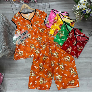 Bộ trung niên-thun lạnh in hoa quẩn lở phom 60kg