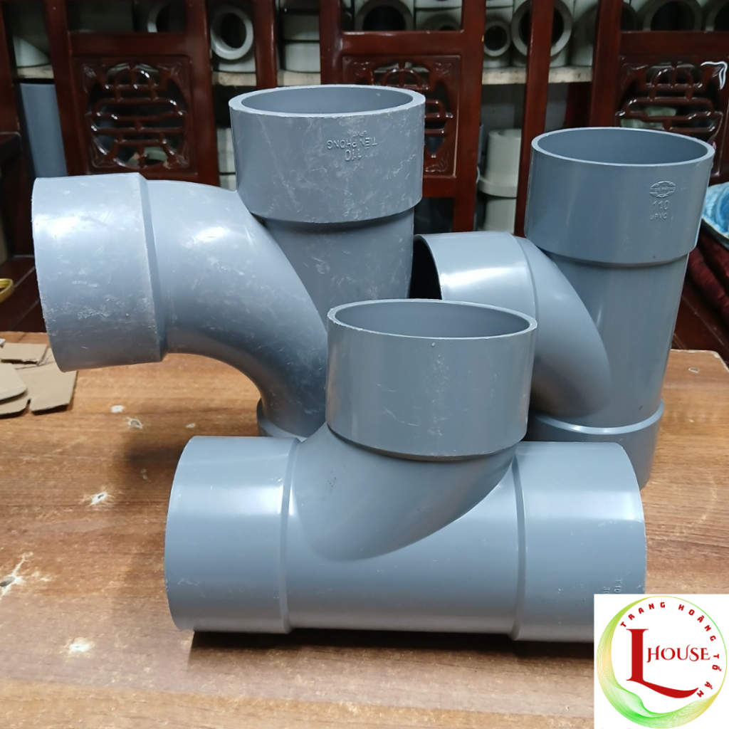 Tê Cong PVC D110, Ba Chạc Cong 88 độ, Tê Cong PVC D110 Tiền Phong L-House Shop