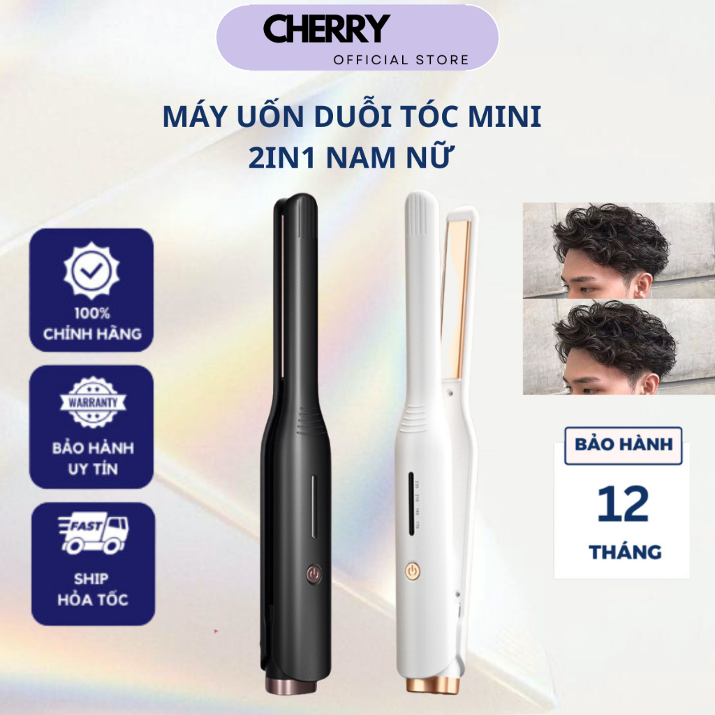Máy duỗi tóc nam nữ, tóc tém, máy uốn tóc nam nữ bản nhỏ cao cấp có chỉnh nhiệt bản kẹp 1cm