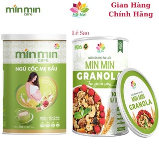 [ Chính Hãng] GRANOLA Min Min _Ngũ Cốc Ăn Liền_ Hạt Mick Hoa Quả Sấy _ Dinh Dưỡng Mẹ Bầu 1 hộp (500g)