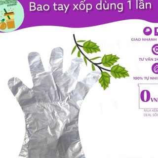 Bao tay nilon, bao tay xốp dùng một lần 100gr - Quán nào cũng cần