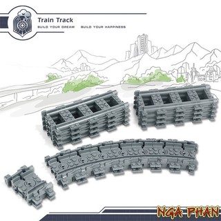 Đường Ray Tàu Hỏa City Đồ Chơi Xếp Hình Lắp Ráp MOC DIY