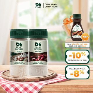 Combo 2 hũ natural tỏi bột hành bột Dh Foods gia vị ướp thực phẩm, nguyên liệu chế biến món ăn