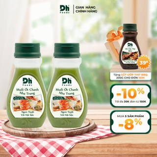 Combo 2 chai muối ớt chanh Nha Trang 200gr Dh Foods gia vị sốt chấm hải sản đồ nướng