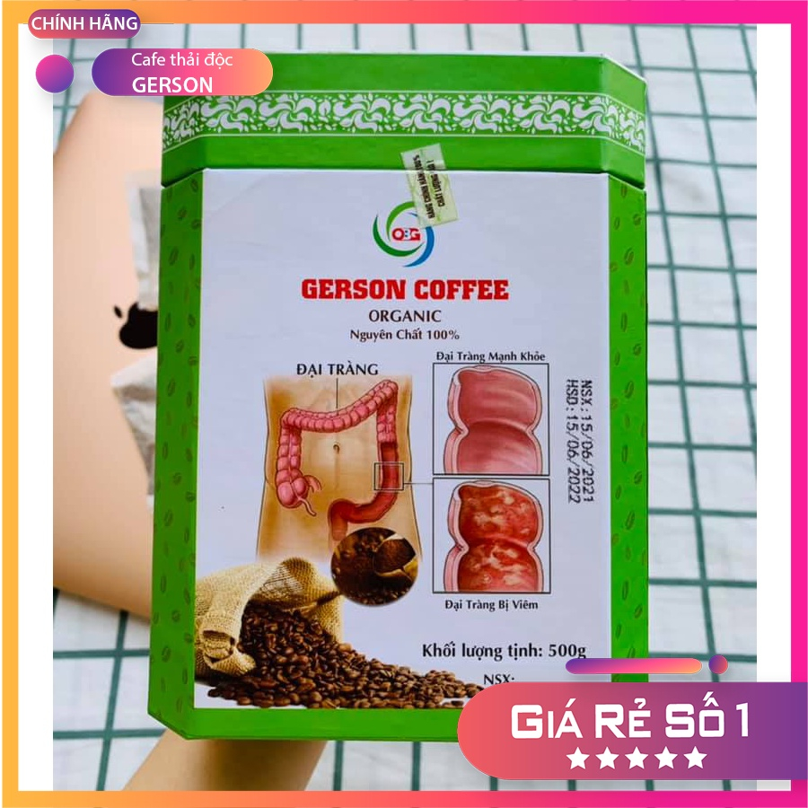 (0.5kg) Cà phê thải độc đại tràng GERSON (Chuyên dùng cho thải độc đại tràng)