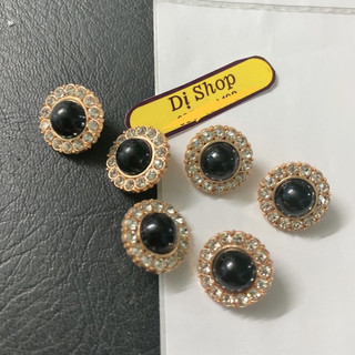 1 nút kim loại đá siêu sáng size 1.5cm