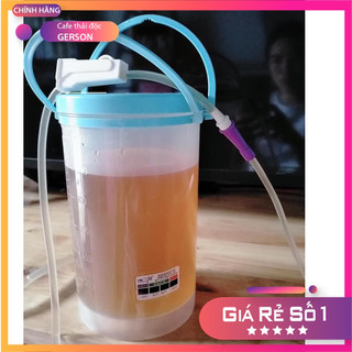 Ca nhựa đựng Cafe thải độc đại tràng GERSON (Tặng kèm 3 dây nối dài)