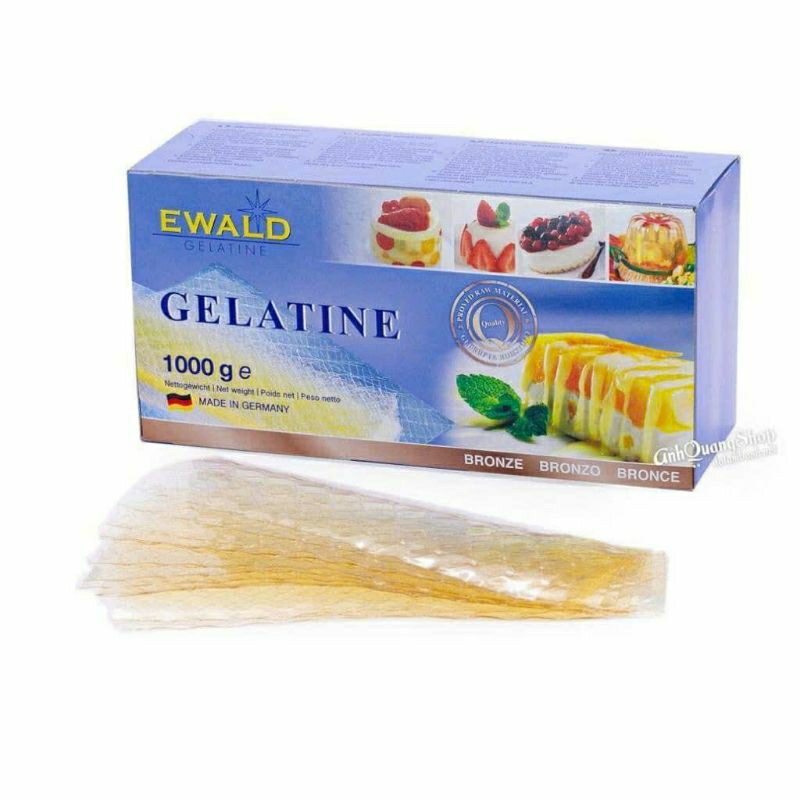 10 Lá Gelatine Ewald làm panna cotta, mouse