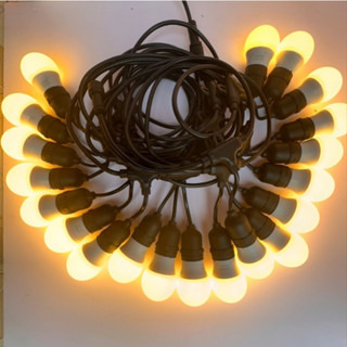 Dây đèn trang trí ngoài trời 10m 20 bóng, 5m 10bóng chống nước dùng trang trí quán cafe ,trà sữa , sân vườn hometay