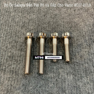 4 Ốc Salaya Inox304 Gắn Pát Pô và Gắp Cho Vario Các Đời
