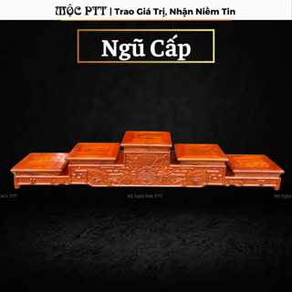  Ngũ Cấp  Ngũ Sơn  Đế Bát Hương gỗ Hương Đá cỡ mặt 16  18  20 cm 