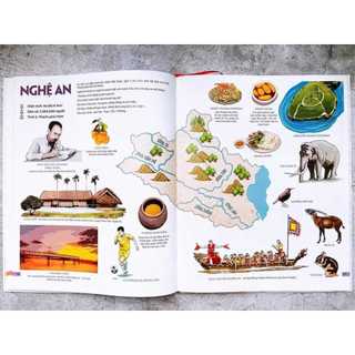 Sách KĐ - Đất Nước Gấm Hoa - Atlas Việt Nam - Ấn Bản Lưu Dấu 63 Tỉnh Thành