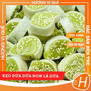  Kẹo Dừa Dứa Non Lá Dứa - Túi 500g - Đặc Sản Bến Tre 