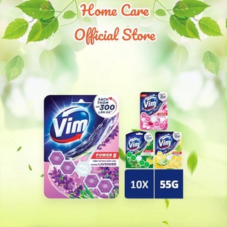 THÙNG 10 Vĩ - VIÊN VỆ SINH BỒN CẦU VIM POWER 5 sạch khuẩn thơm mát 55g