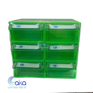 Hộp đựng linh kiện điện tử 6 ngăn lắp ghép đa năng tháo rời được