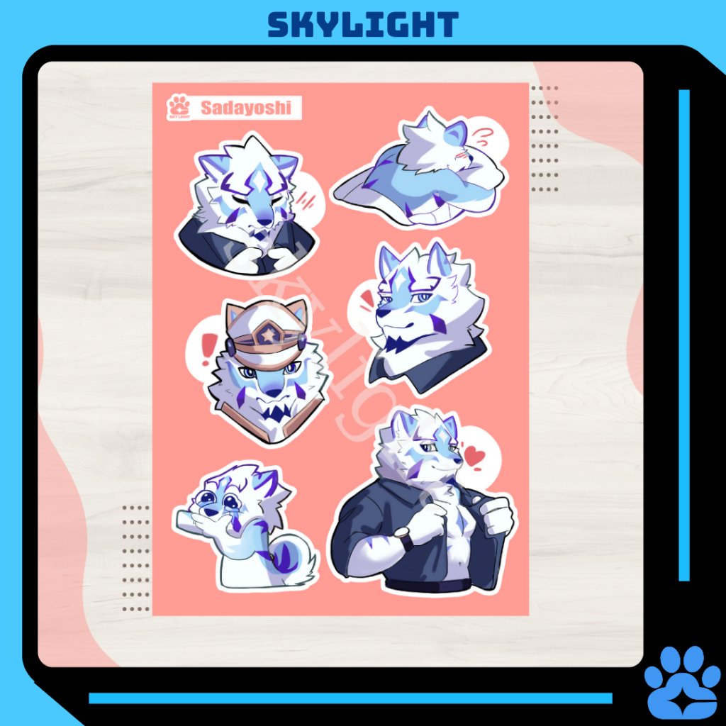 NO.13 SAYADOSHI - Live A Hero - Sticker Furry Sheet A6 Decal PVC chống nước
