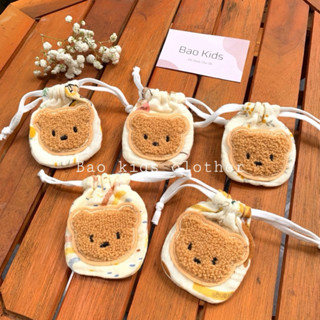 Túi đựng tỏi cho bé . Vải Muslin + thô mềm cho bé . Bao kids clothes