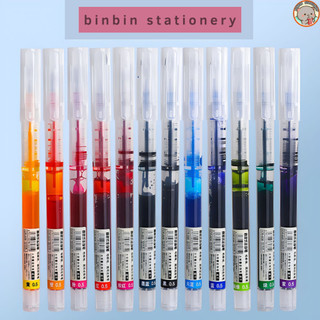 Bút gel ngòi kim 0.5mm 12 màu mực, ống mực lỏng dung tích lớn, nhanh khô, dễ dàng ghi chú (Không thay được ruột) BG03