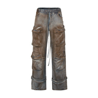 Quần jeans nam nữ túi hộp form rộng unisex