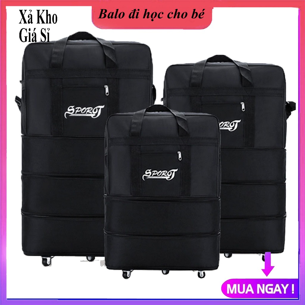 [Cực chất] Túi Hành Lý Có Thể Gập Lại Để Đi Công Tác Du Lịch 5 bánh xe Sporot mở rộng tầng ngăn kéo xếp gọn tiện lợi