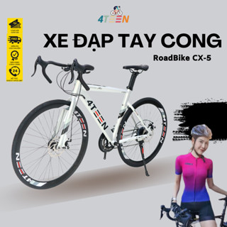 Xe Đạp Đua Road Bike 4TEEN CX-5 Khung Sườn Hợp Kim Nhôm Cao Cấp 8 Tầng Lip Vành 27.5inch Lốp 700c