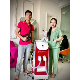 Máy triệt lông, xoá xăm, bắn nám 2in1 fq a32