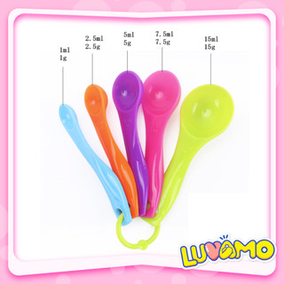 Thìa đong gia vị 5 cái làm bánh nấu đồ ăn dặm nhỏ gọn cao cấp CS06