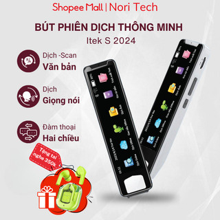 Bút phiên dịch Itek S mẫu 2024 dịch giọng nói trực tiếp, scan dịch văn bản, dịch ảnh, ghi âm BH 12T